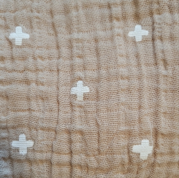 Little Unicorn Taupe Cross Cotton Muslin Swaddle - Picture 3 of 4